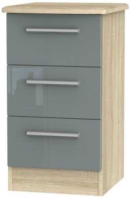 Grey High Gloss Front and Bardolino Base Unit