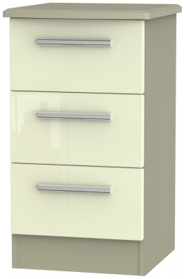 Cream High Gloss Front and Mushroom Matt Base Unit