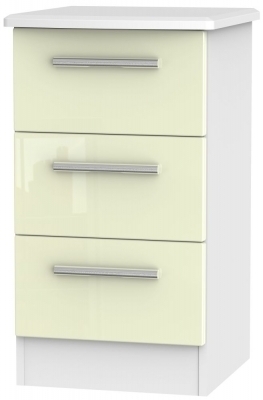 Cream High Gloss Front and White Base Unit