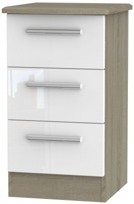 White High Gloss Front and Darkolino Base Unit