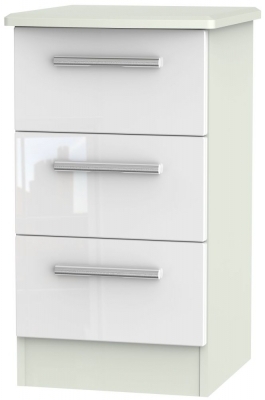 White High Gloss Front and Kaschmir Matt Base Unit