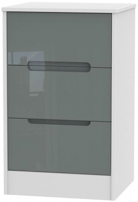 Grey High Gloss Front and Graphite Base Unit