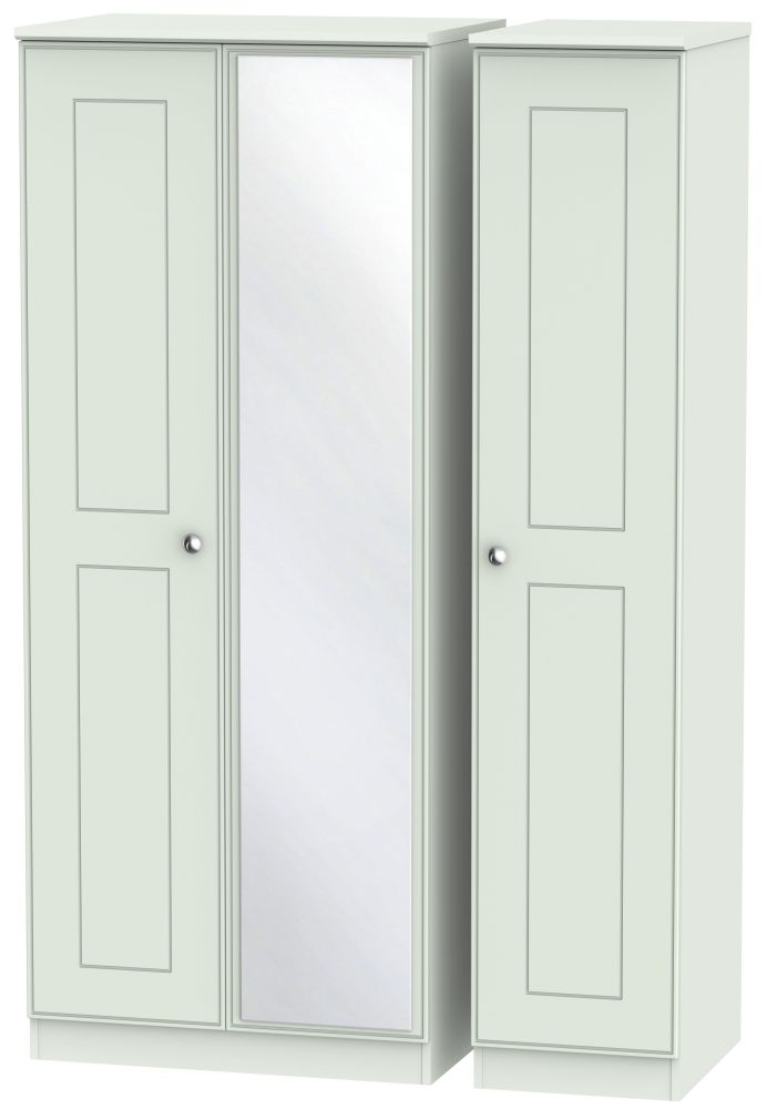 Victoria Wardrobe - 3 Door - 1 Mirror - Triple - Grey