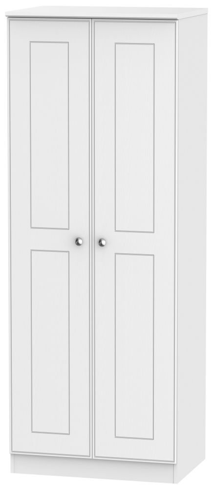 Victoria Wardrobe - 2 Door - Plain - Tall - White