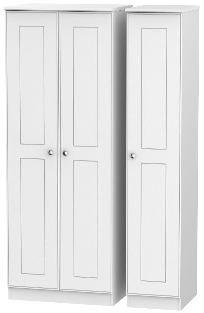 Victoria Wardrobe - 3 Door - Tall - Triple - White