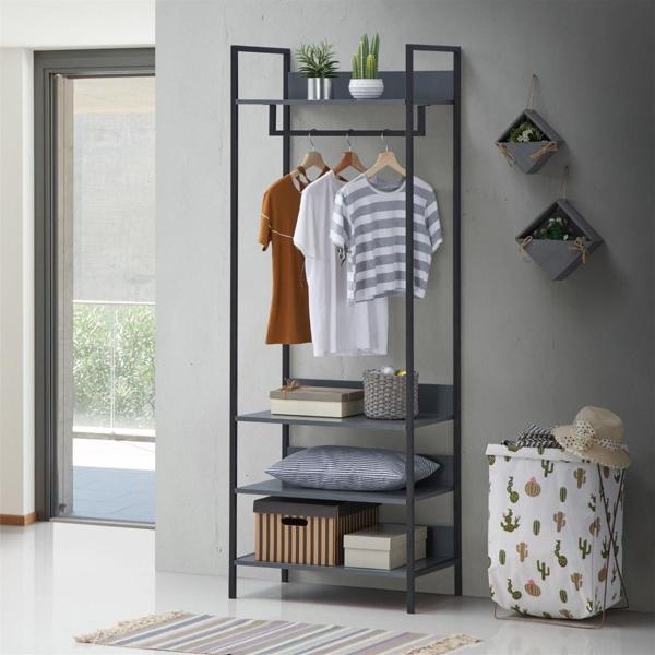 Warren 4 Shelves Narrow Open Wardrobe - Variant Available