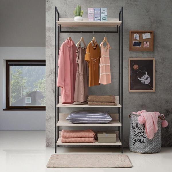 Warren 4 Shelves Wide Open Wardrobe - Variant Available