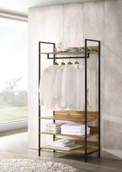 Warren 4 Shelves Wide Open Wardrobe - Variant Available