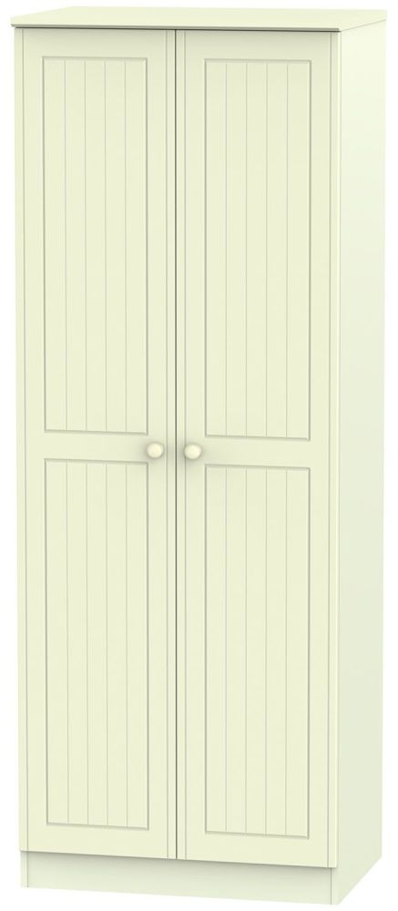 Warwick Wardrobe - 2 Door - Plain - Cream