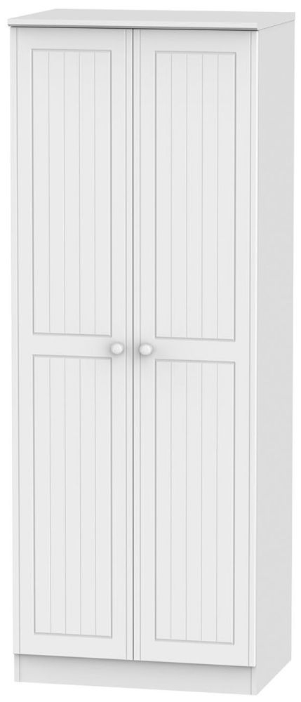 Warwick Wardrobe - 2 Door - Plain - Tall - White