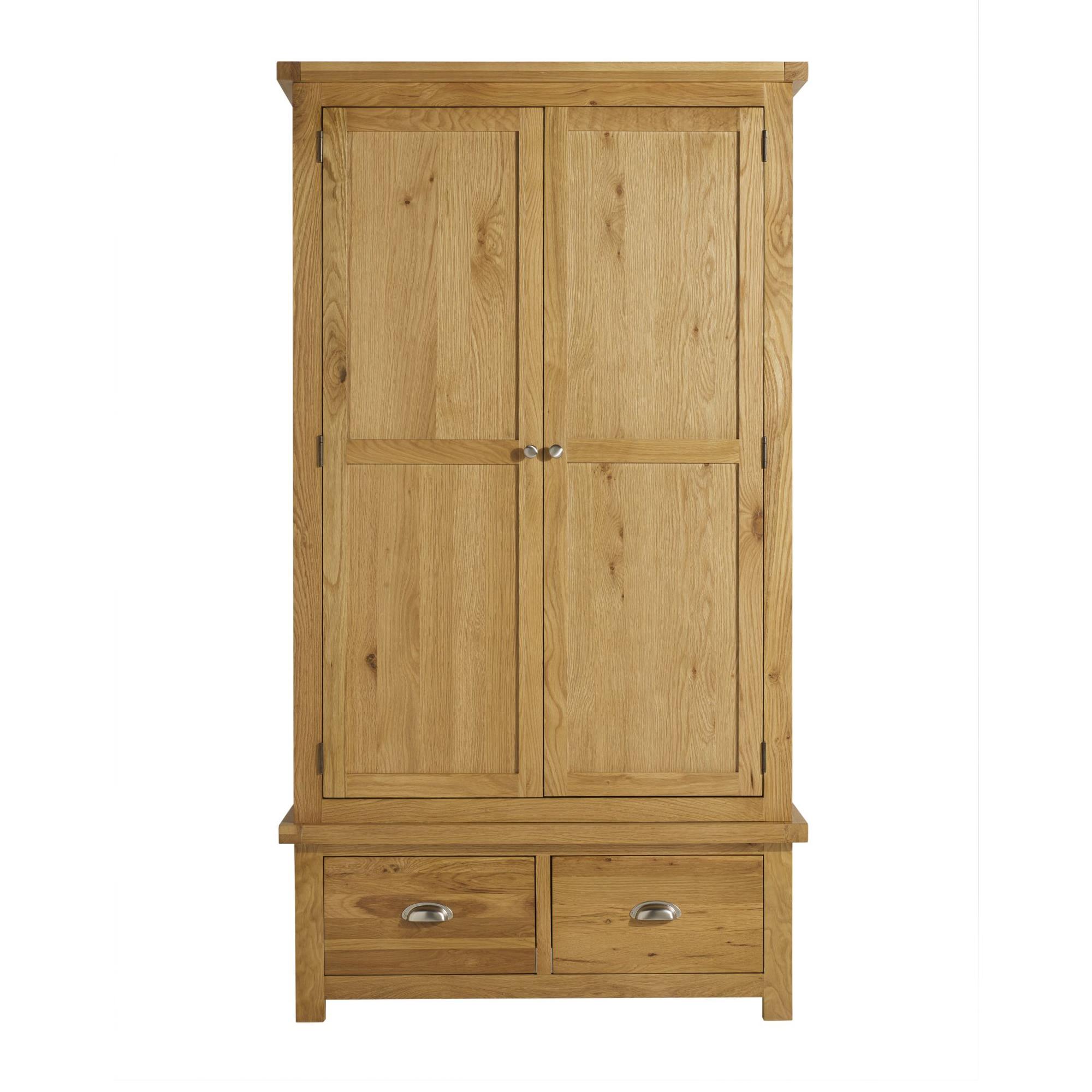 Woburn Wardrobe - 2 Door 2 Drawer - Rustic Oak