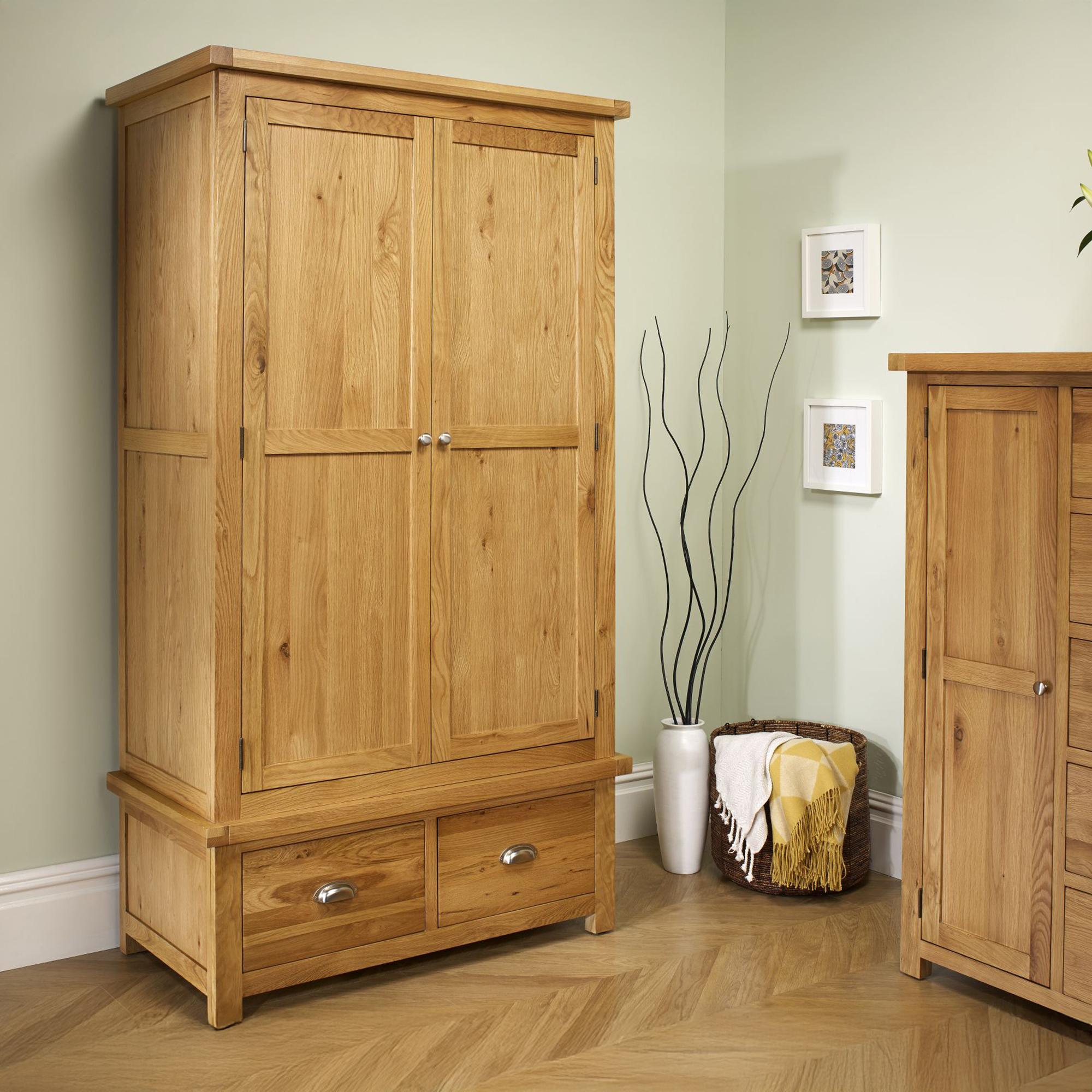 Woburn Wardrobe - 2 Door 2 Drawer - Rustic Oak