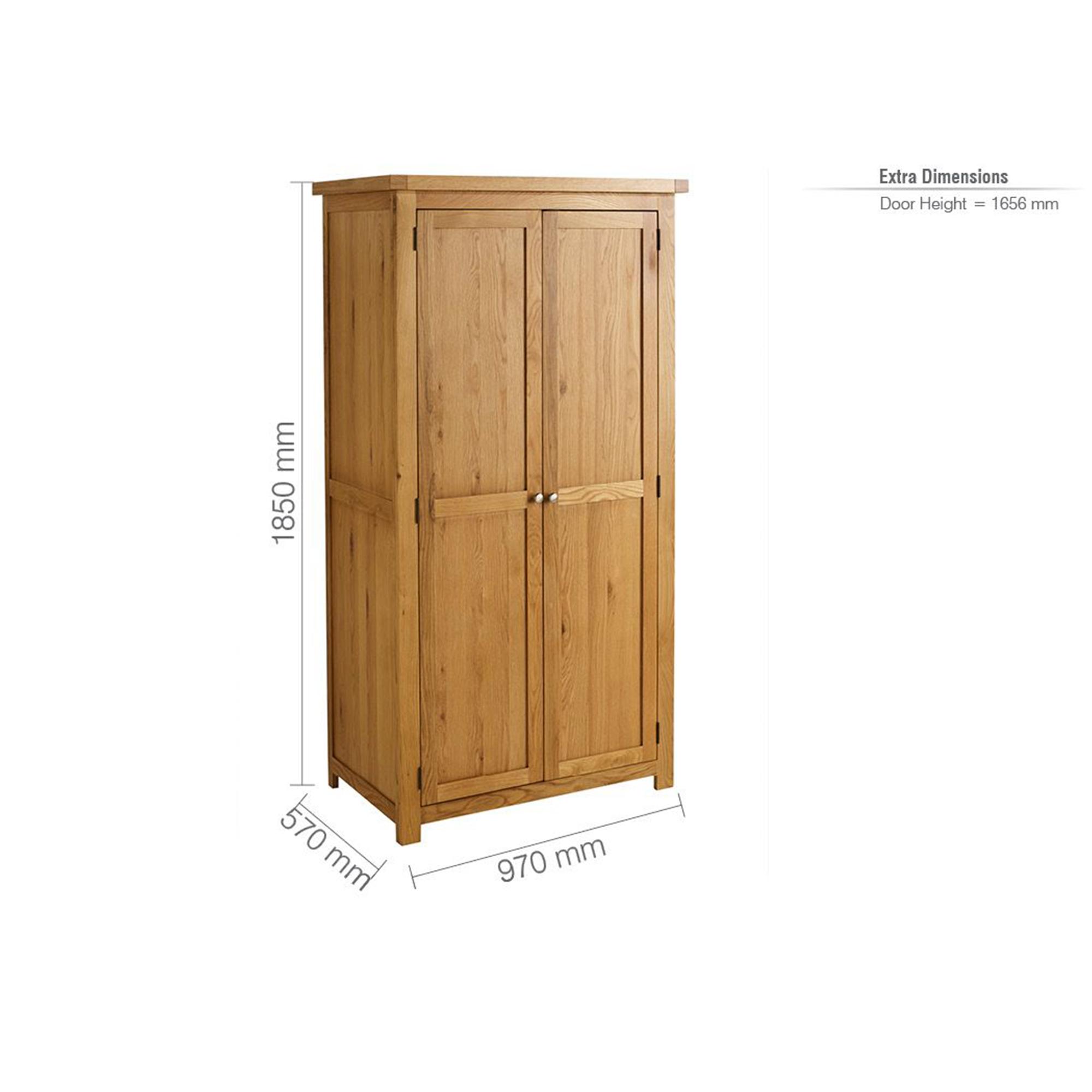 Woburn Wardrobe - 2 Door - Rustic Oak