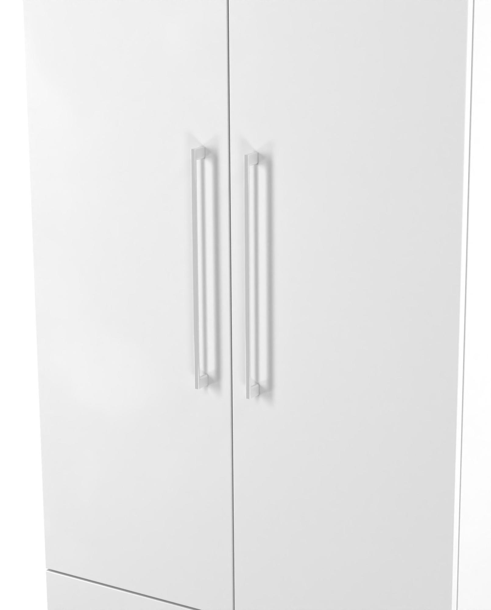 Worcester Wardrobe - 2 Door - 2 Drawer - Tall - White