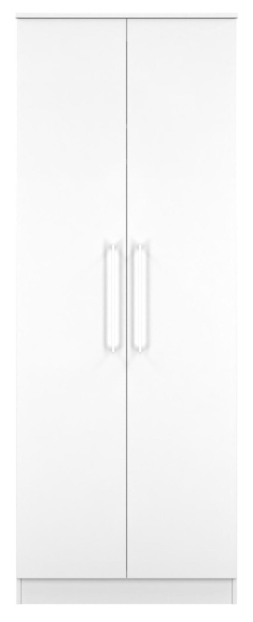 Worcester White 2 Door Plain Tall Wardrobe