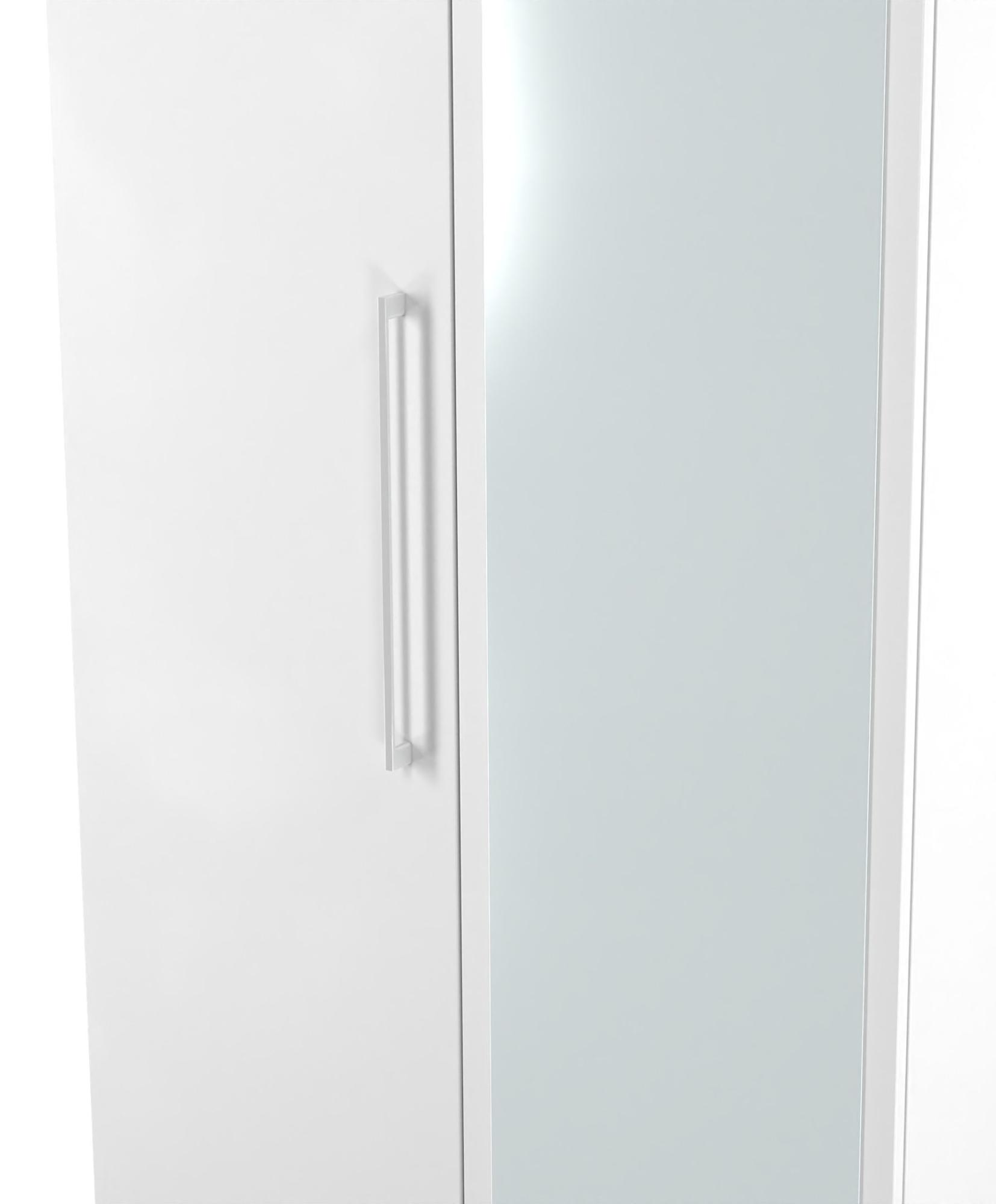 Worcester Wardrobe - 2 Door - 1 Mirror - Tall - White