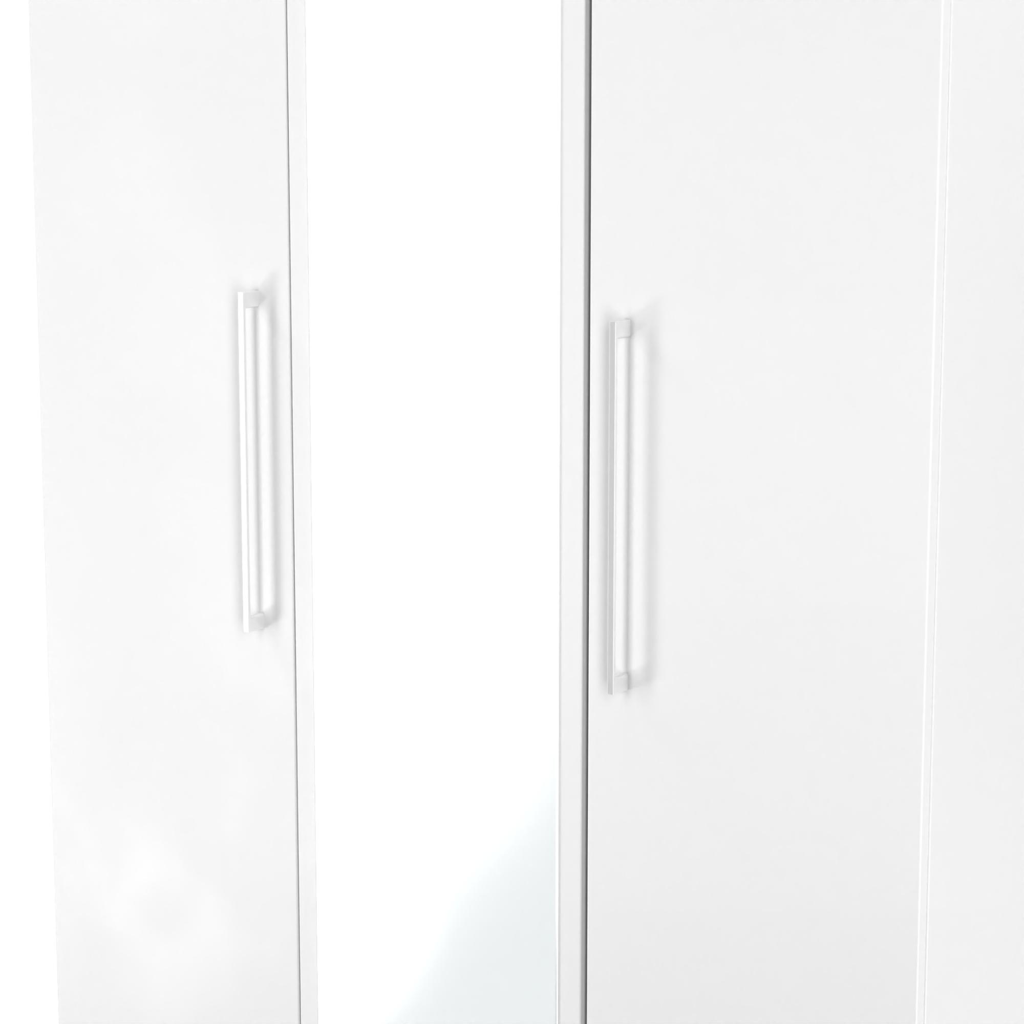 Worcester Wardrobe - 3 Door - 1 Mirror - Tall - Triple - White