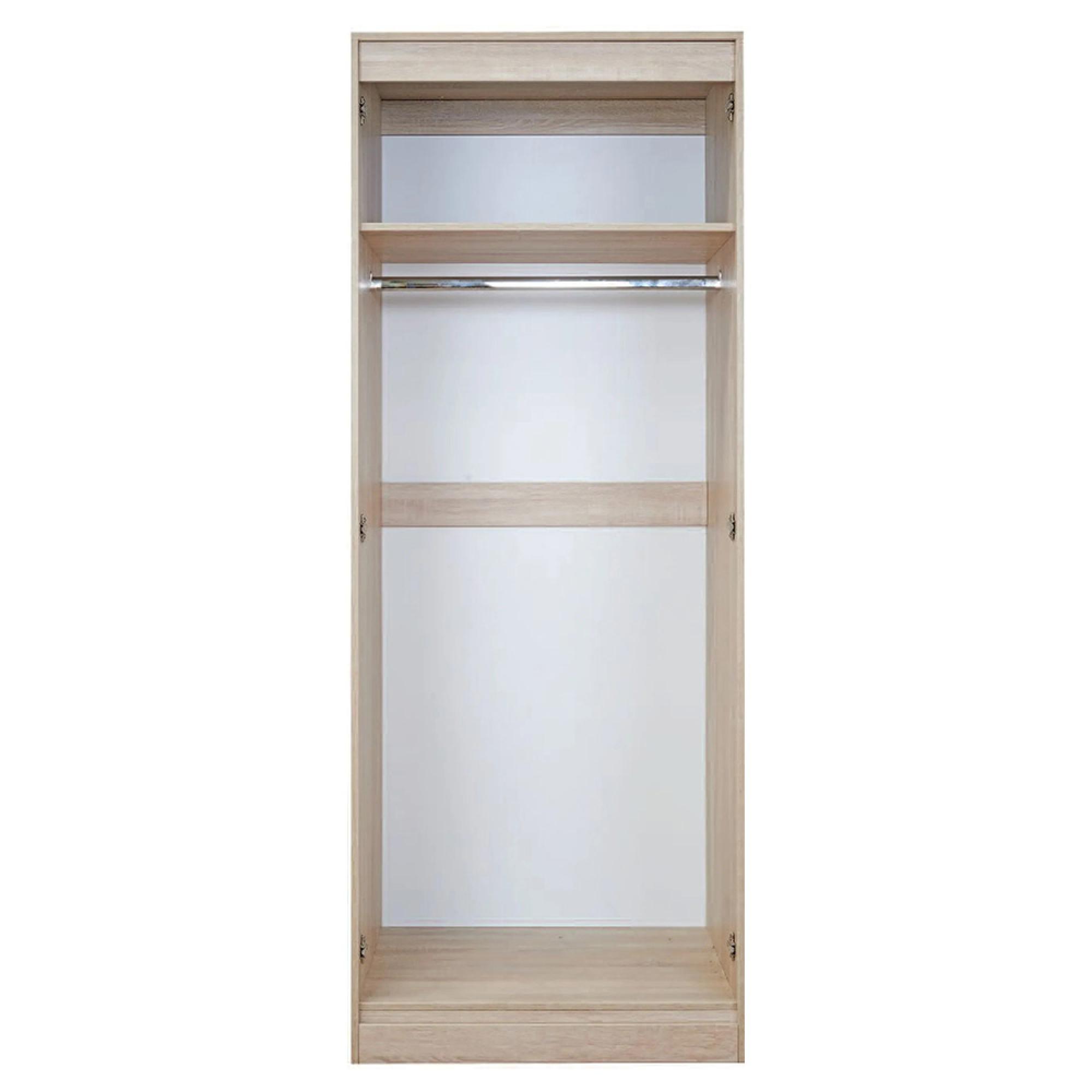 Monaco Wardrobe - 2 Door - Plain - Tall - Black