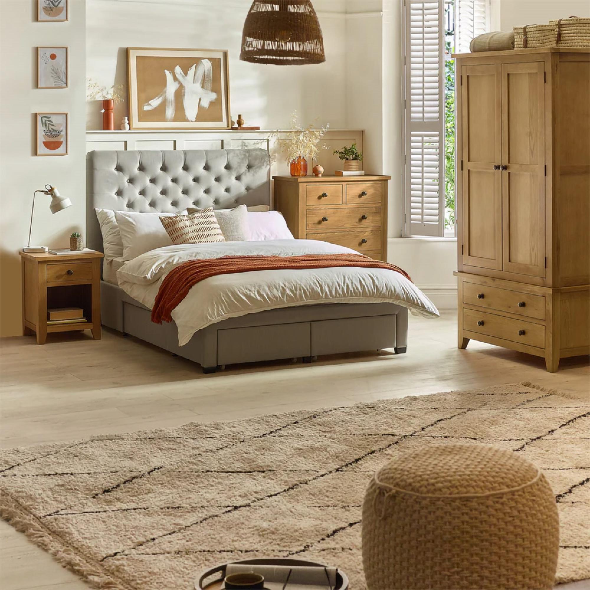 Marlborough Double Wardrobe - 2 Door - 2 Drawer - Oak