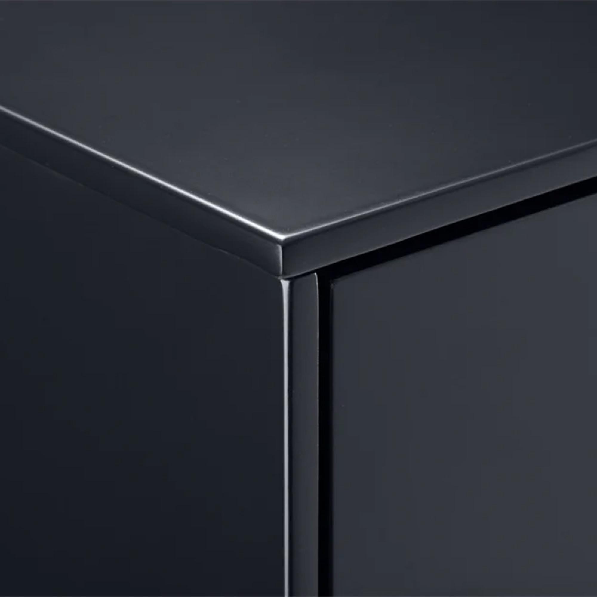 Alicia Black Double Wardrobe - 2 Door - 2 Drawer