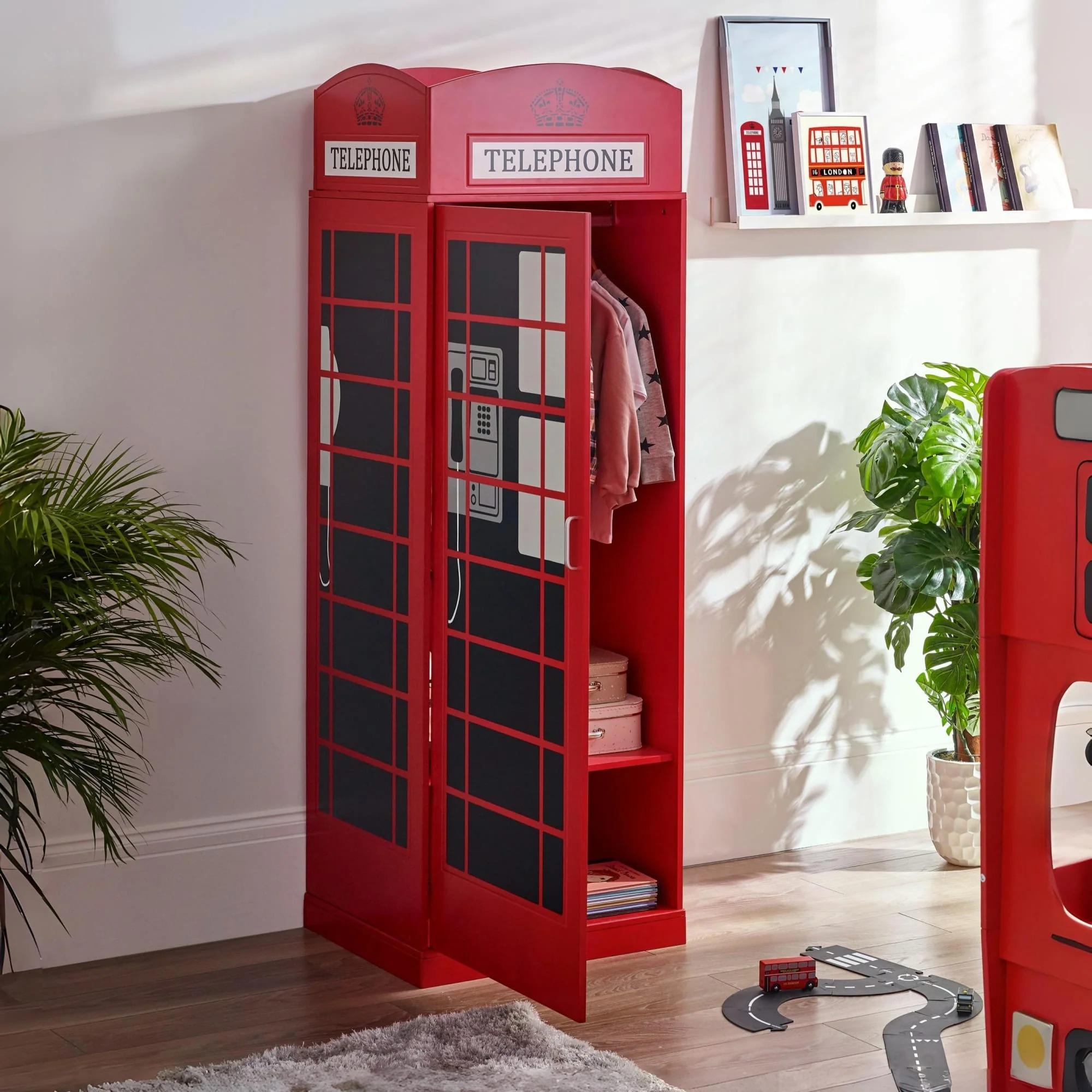 Red Telephone Box Wardrobe