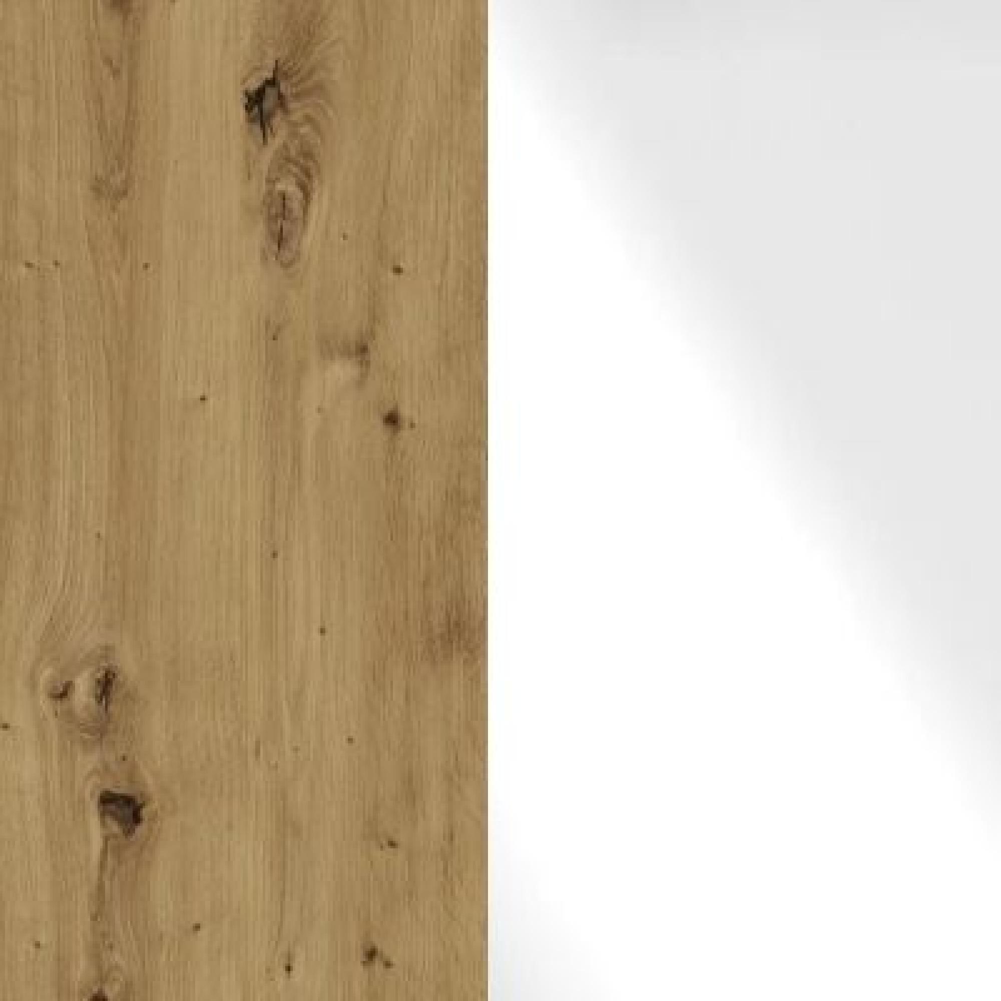 Bianco Oak Carcase and Front with Glass White Highlights 556