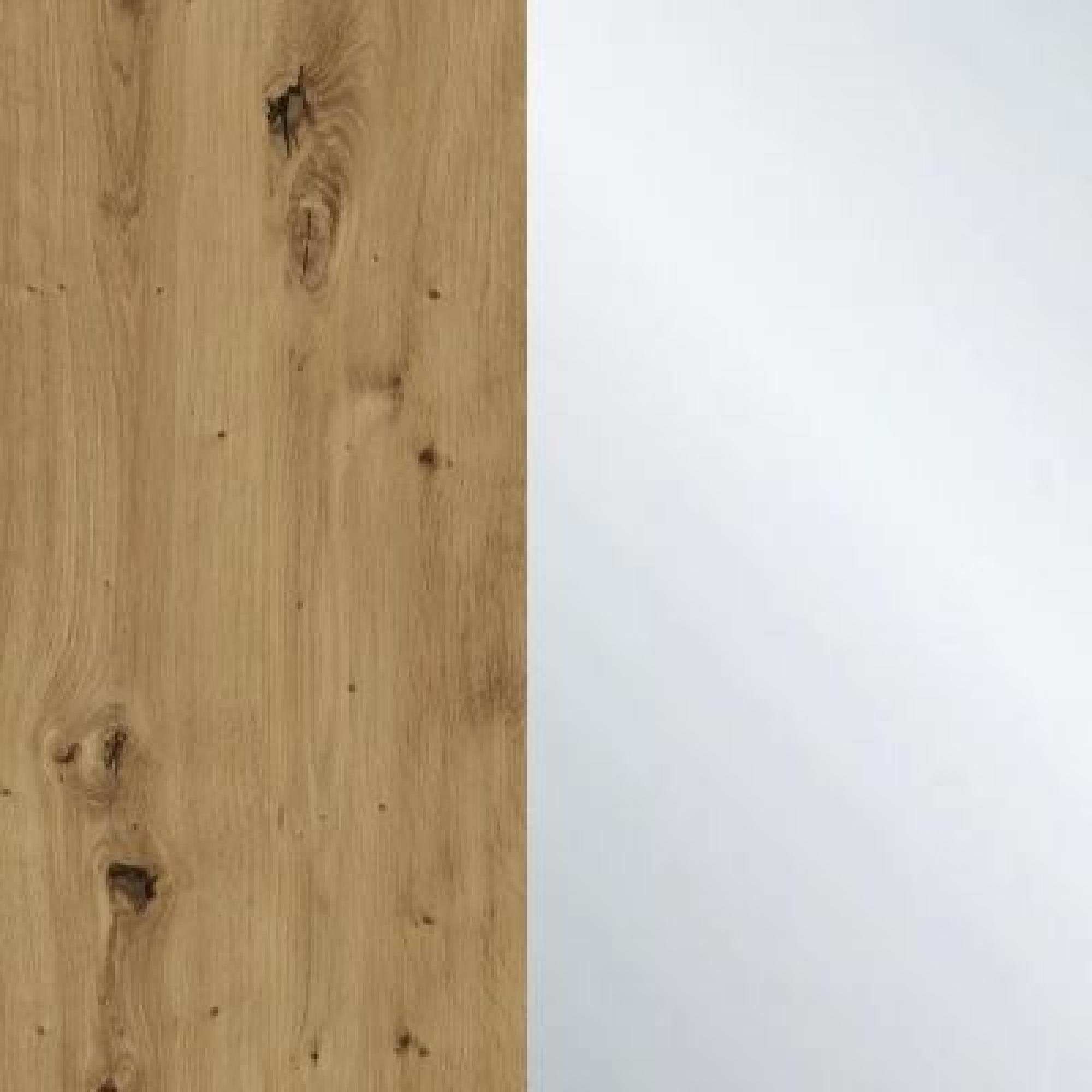 Bianco Oak Carcase and Front with Mirror Highlights 556