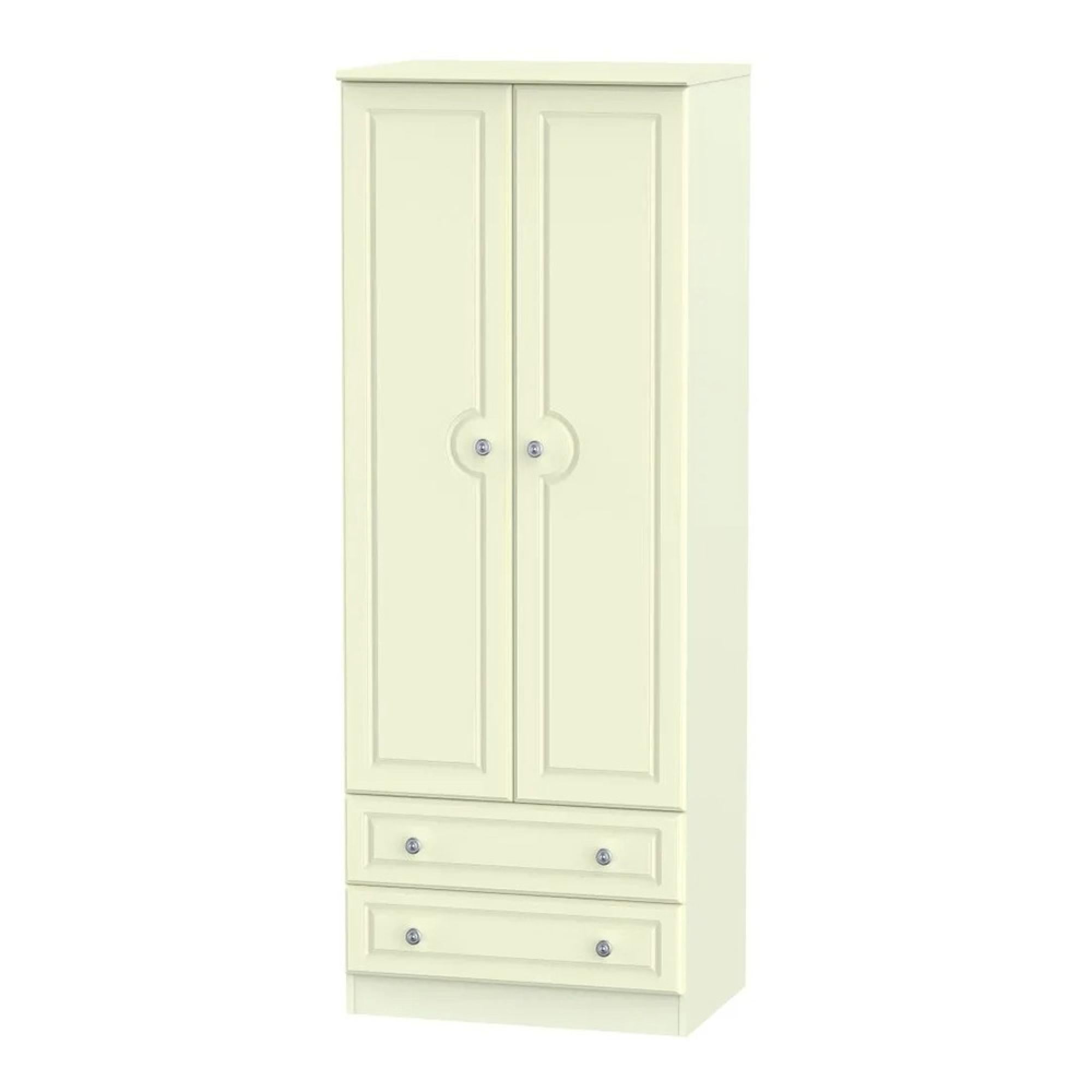 Pembroke Wardrobe - 2 Door - 2 Drawer - Tall - Cream