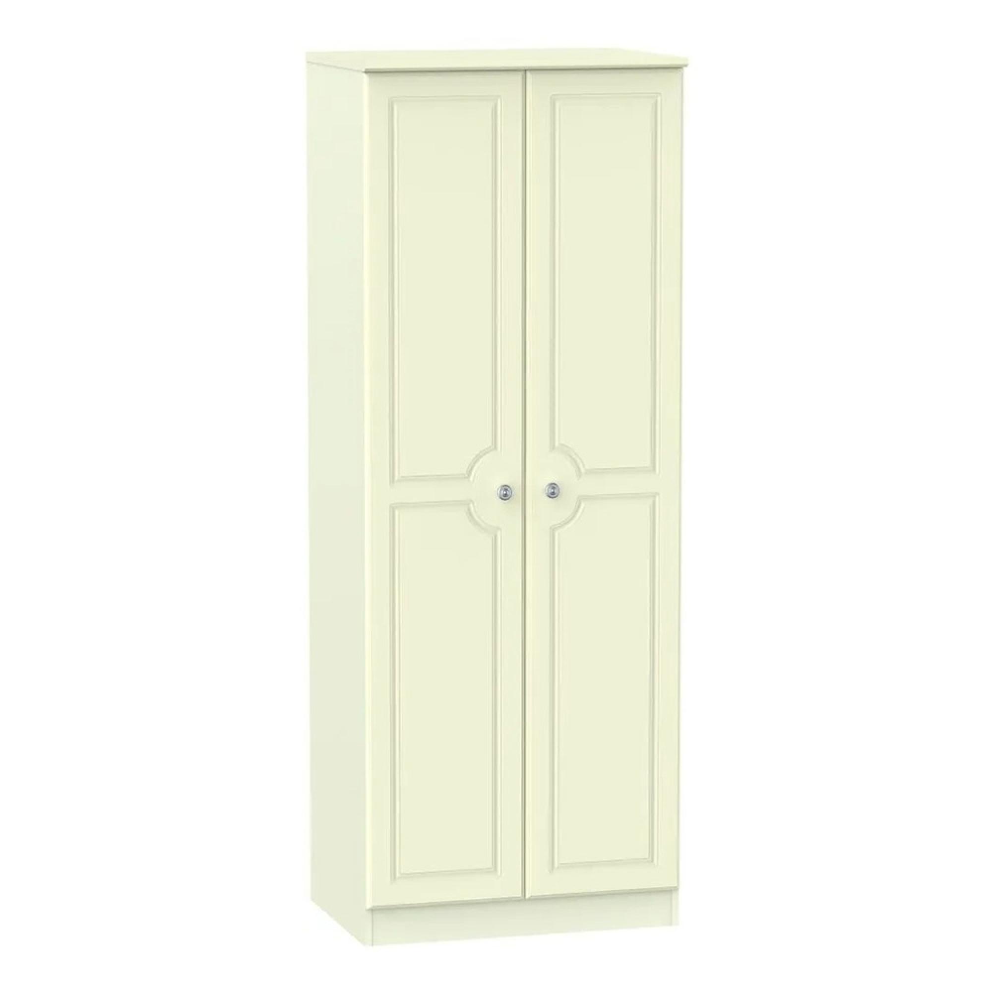 Pembroke Wardrobe - 2 Door - Plain - Tall - Cream