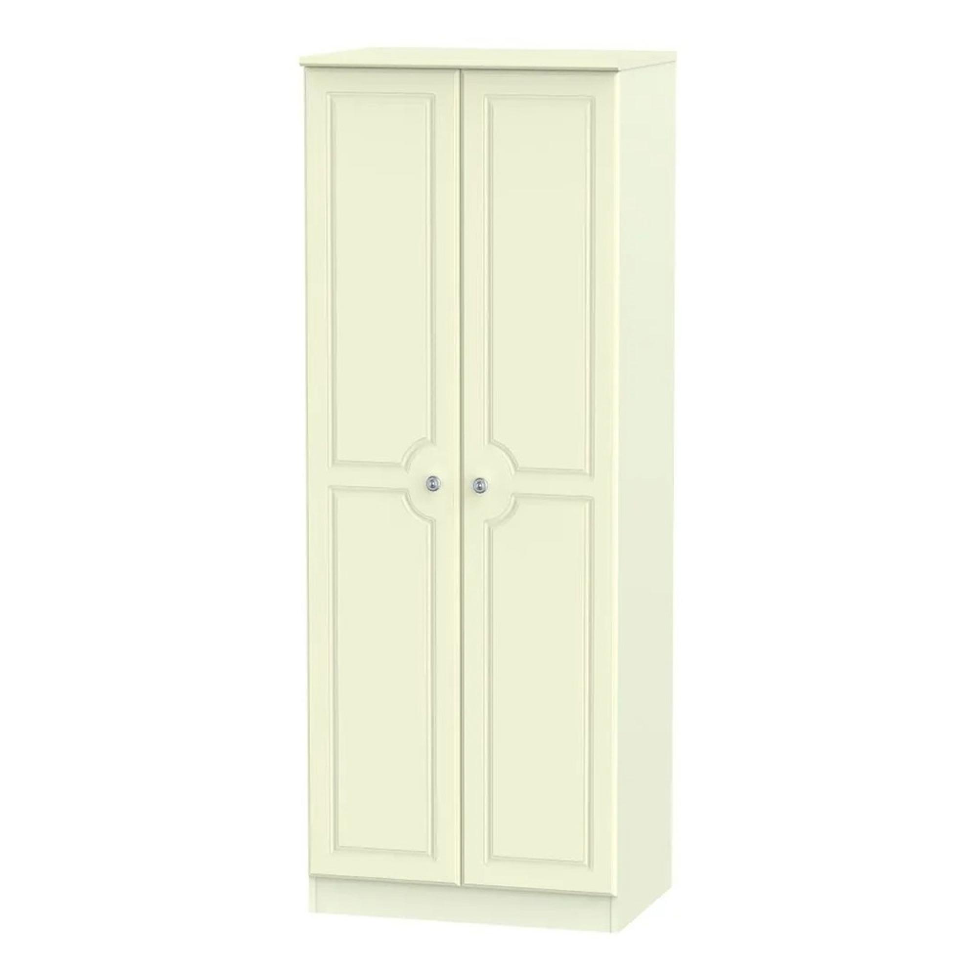 Pembroke Wardrobe - 2 Door - Plain - Tall - Cream