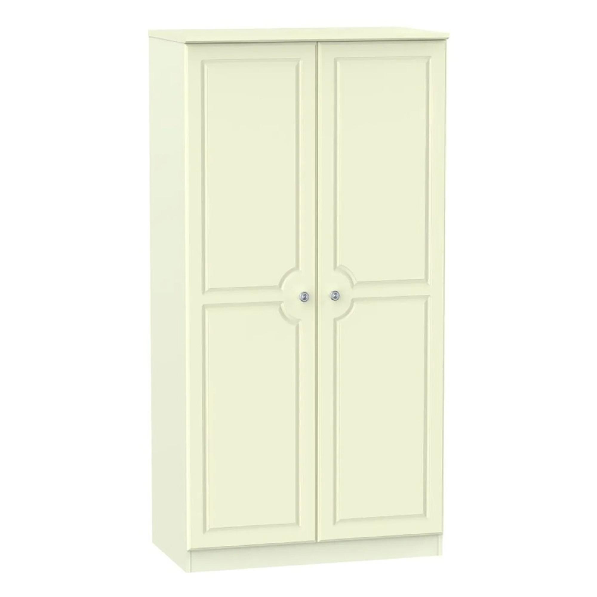 Pembroke Wardrobe - 2 Door - Plain - H 182.4cm - Cream