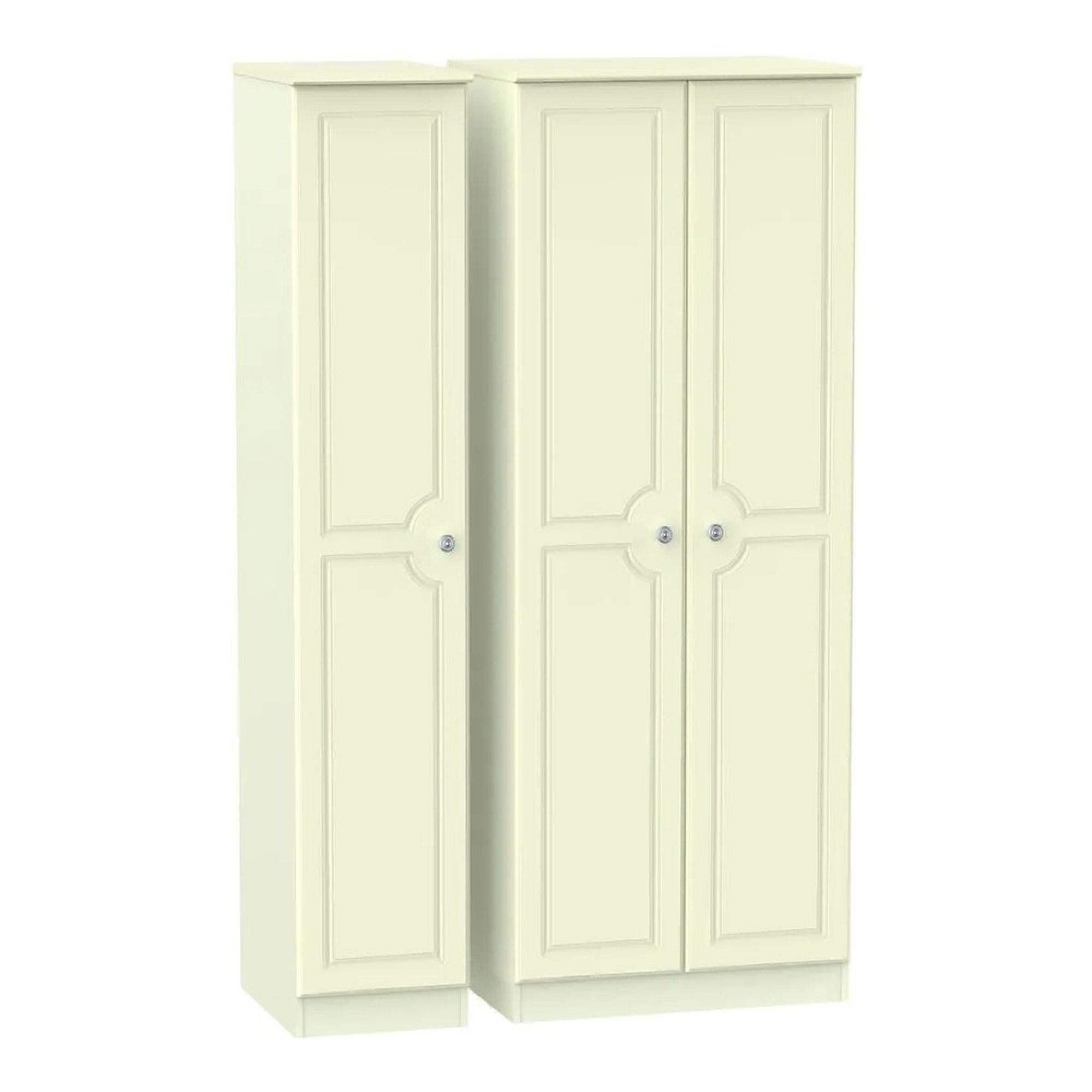 Pembroke Wardrobe - 3 Door - Tall - Triple - Cream