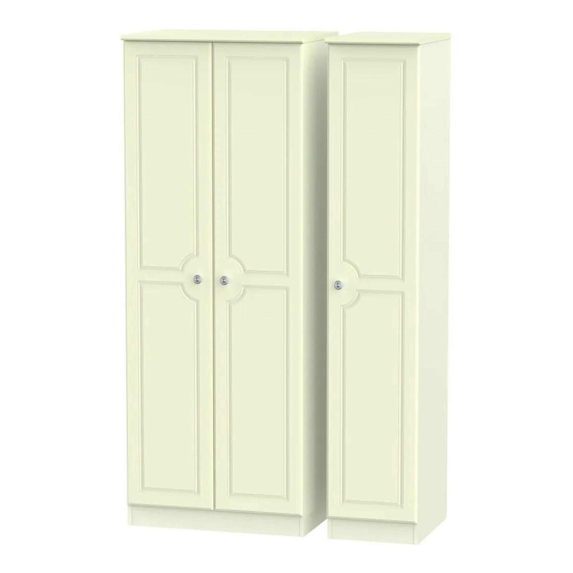 Pembroke Wardrobe - 3 Door - Tall - Triple - Cream