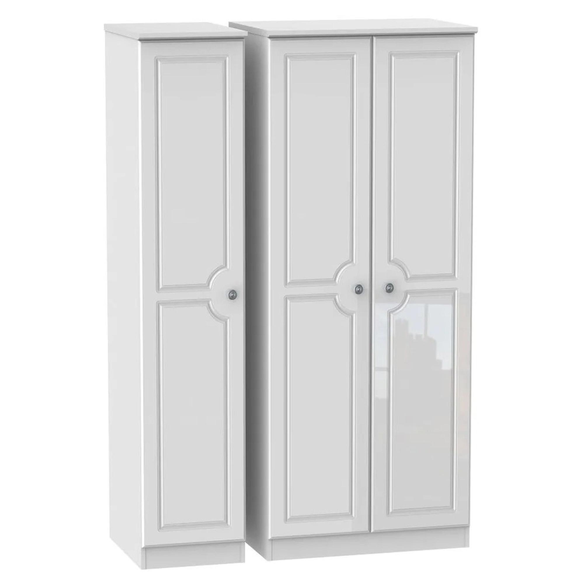 Pembroke Wardrobe - 3 Door - Triple - White Gloss