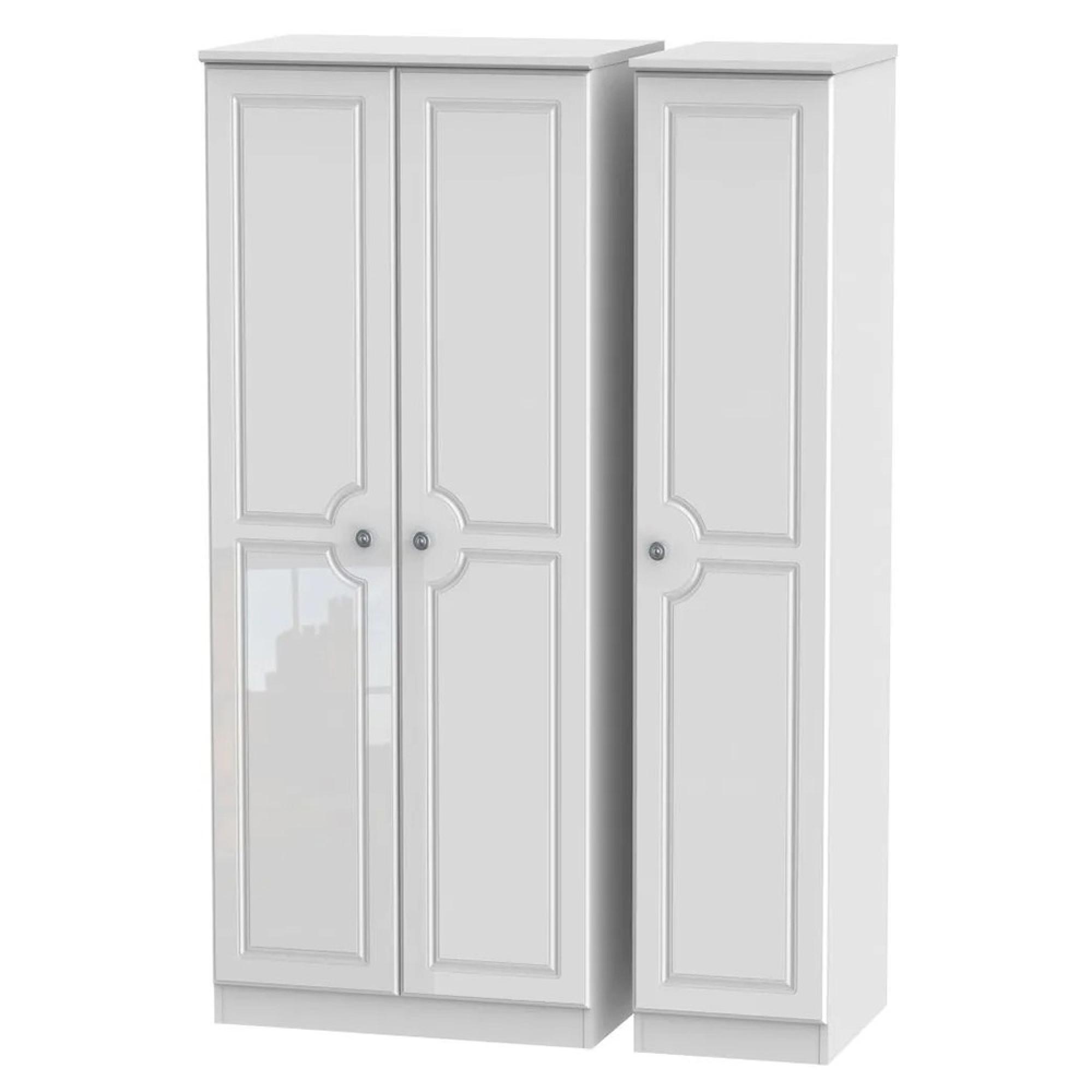Pembroke Wardrobe - 3 Door - Triple - White Gloss