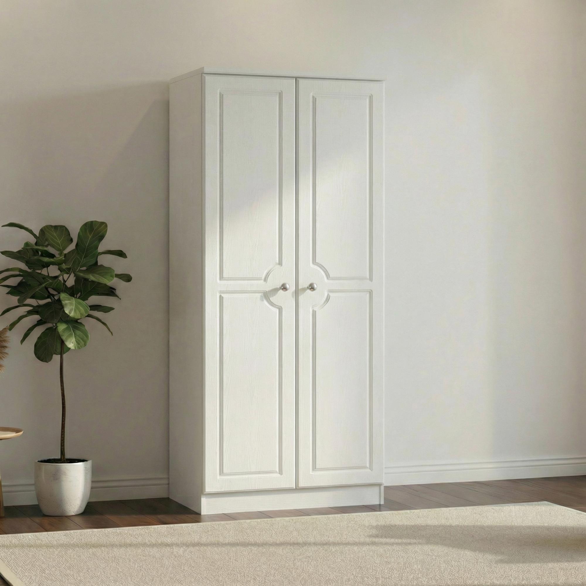 Pembroke White 2 Door Plain Wardrobe