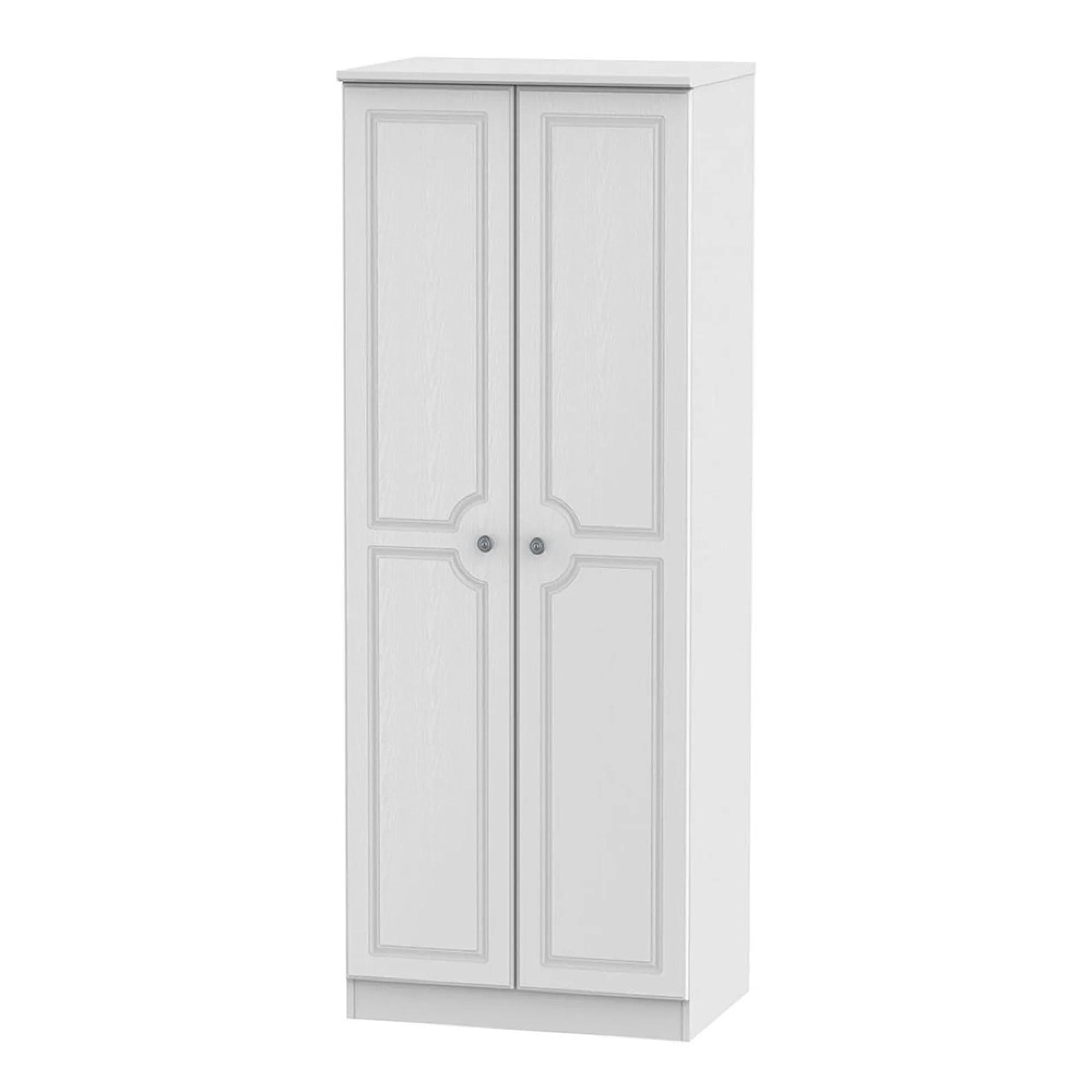 Pembroke Wardrobe - 2 Door - Plain - Tall - White