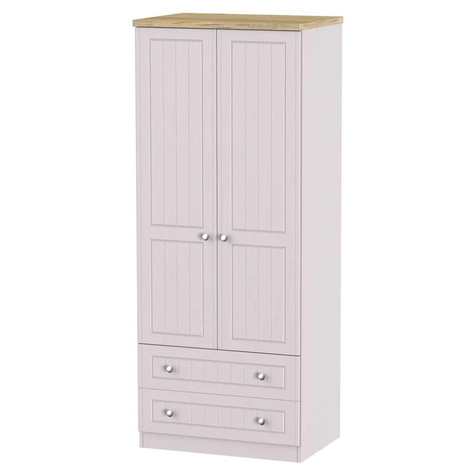 Vienna Wardrobe - 2 Door - 2 Drawer - Double - Cashmere