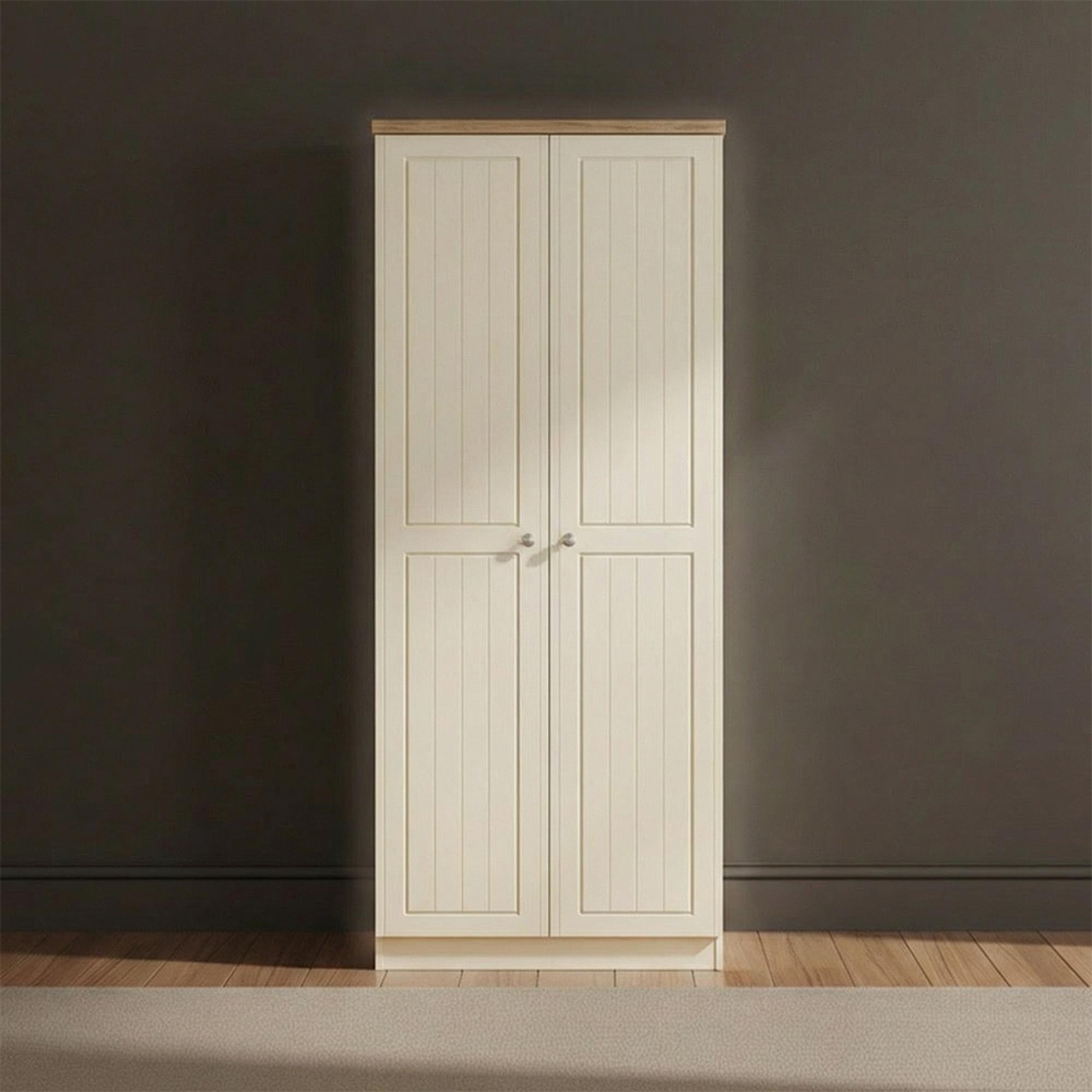 Vienna Wardrobe - 2 Door - Plain - Cream