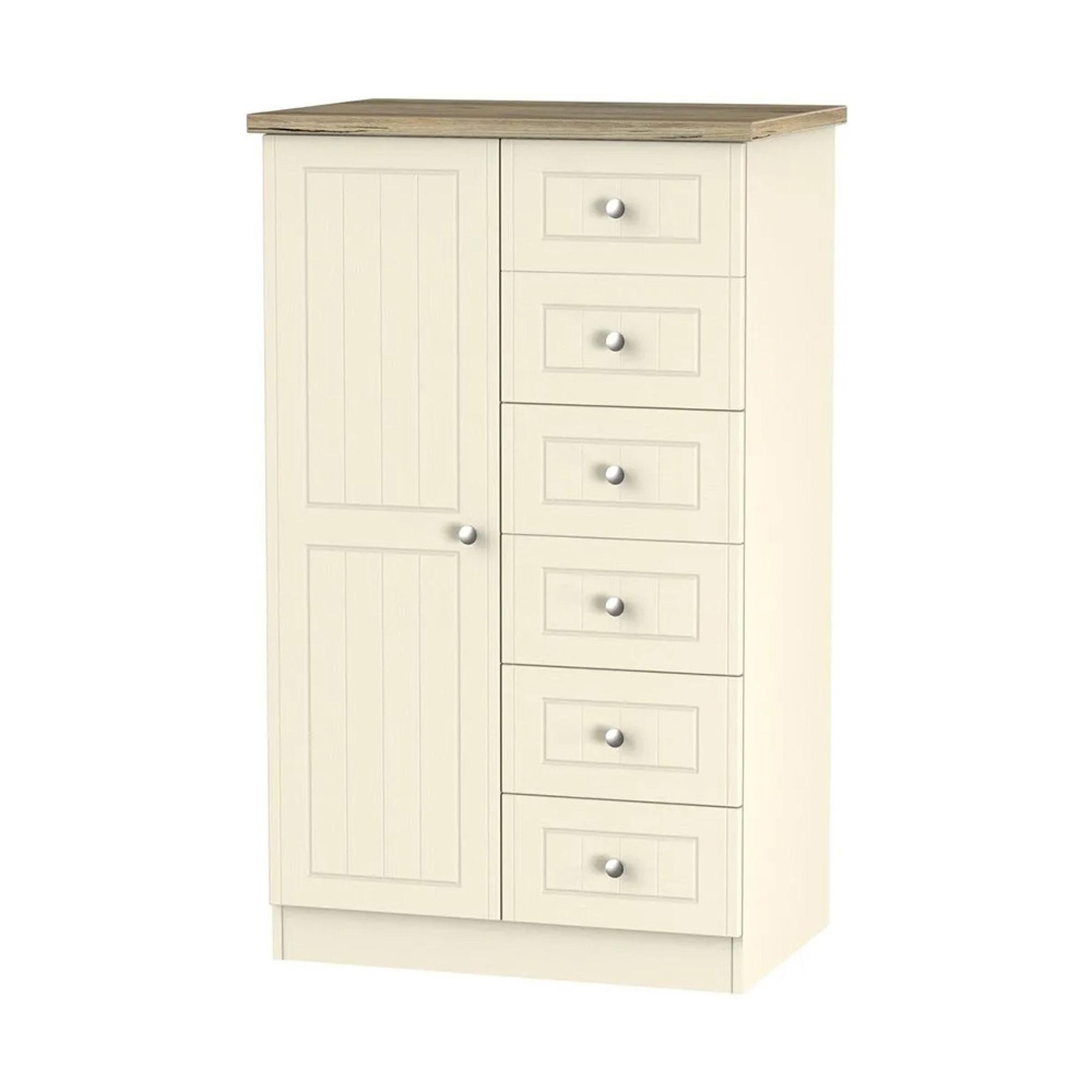 Vienna Wardrobe - 1 Door - Midi - Cream