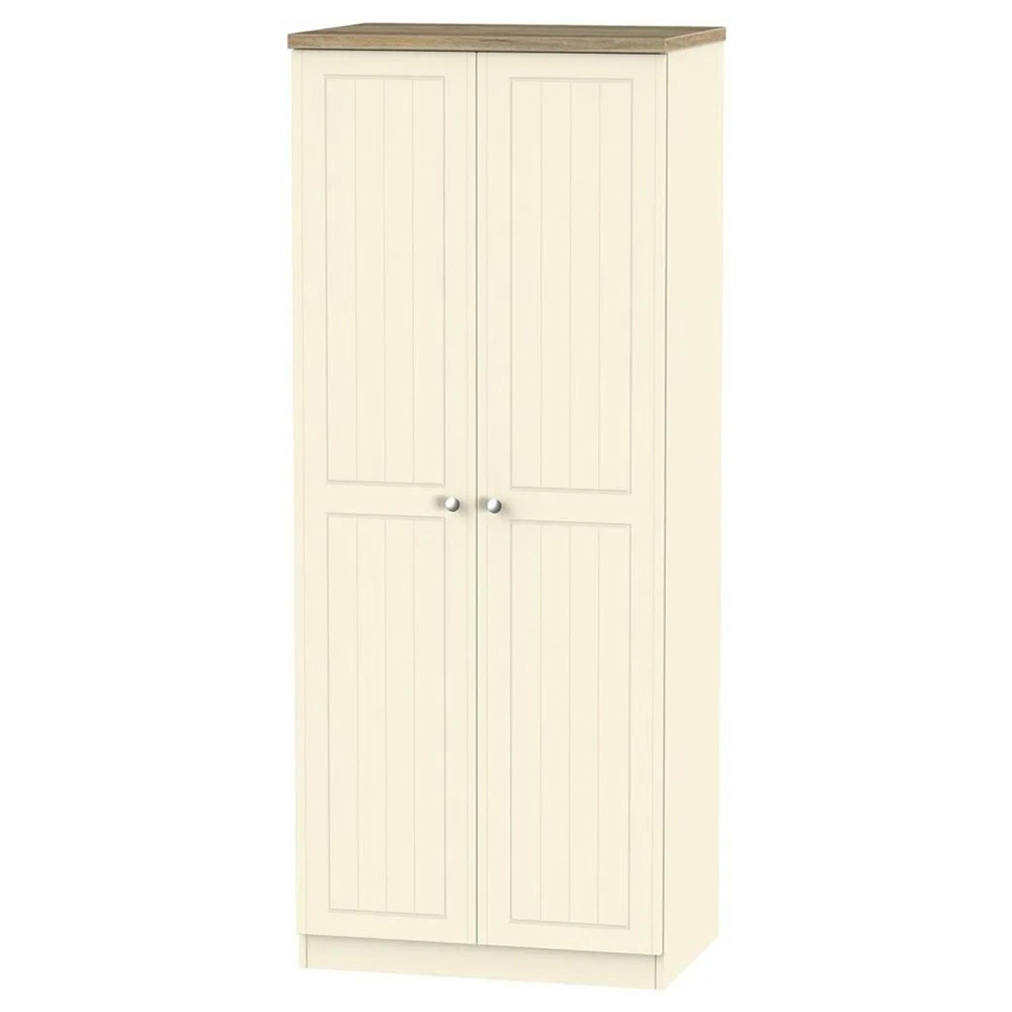 Vienna Wardrobe - 2 Door - Plain - Cream