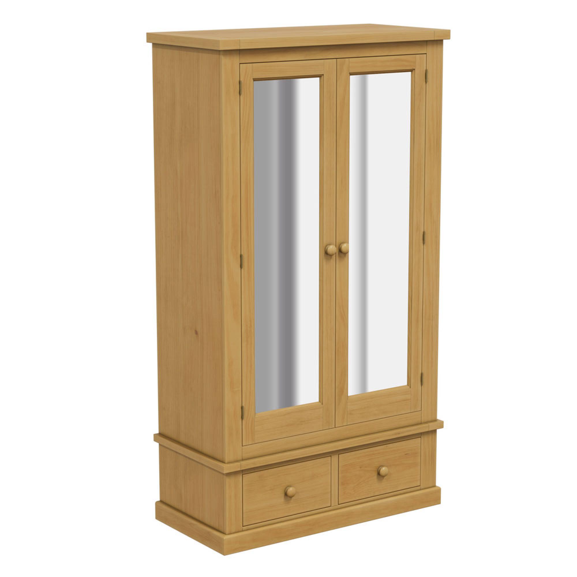 Churchill Waxed Pine 2 Door Combi Wardrobe