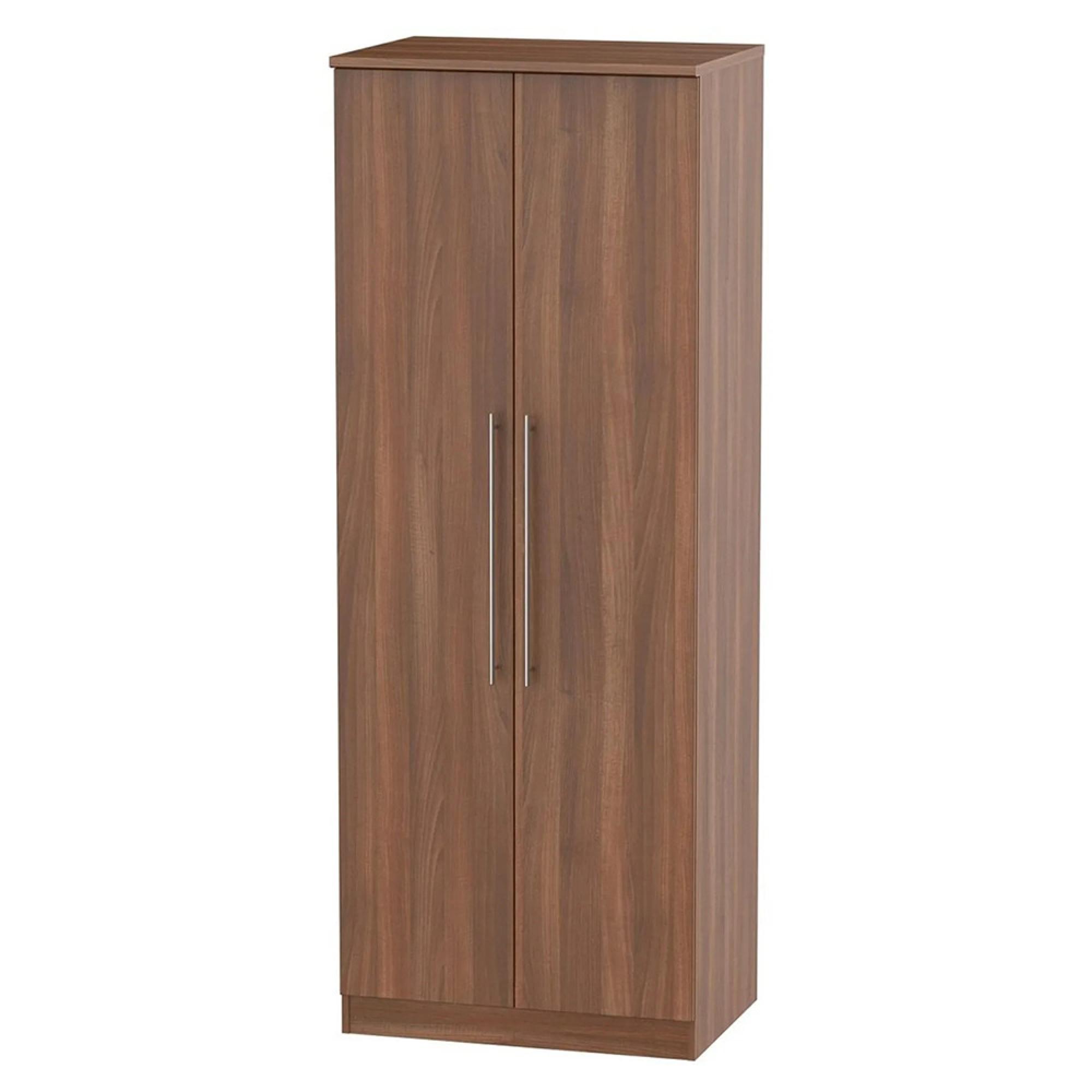 Sherwood Wardrobe - 2 Door - Plain - Tall - Walnut