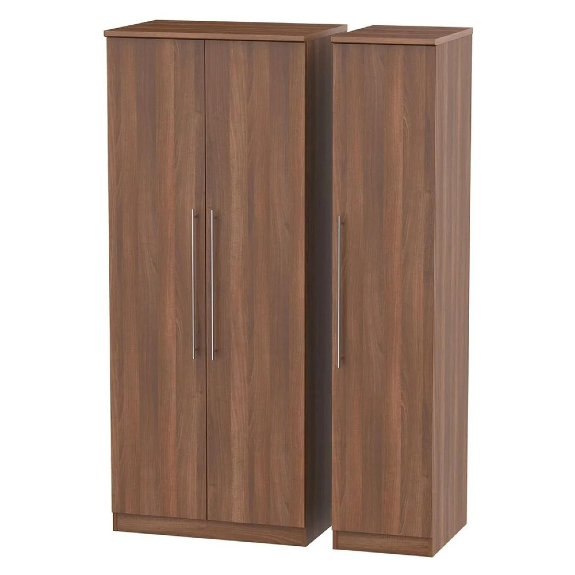 Sherwood Wardrobe - 3 Door - Triple - Walnut