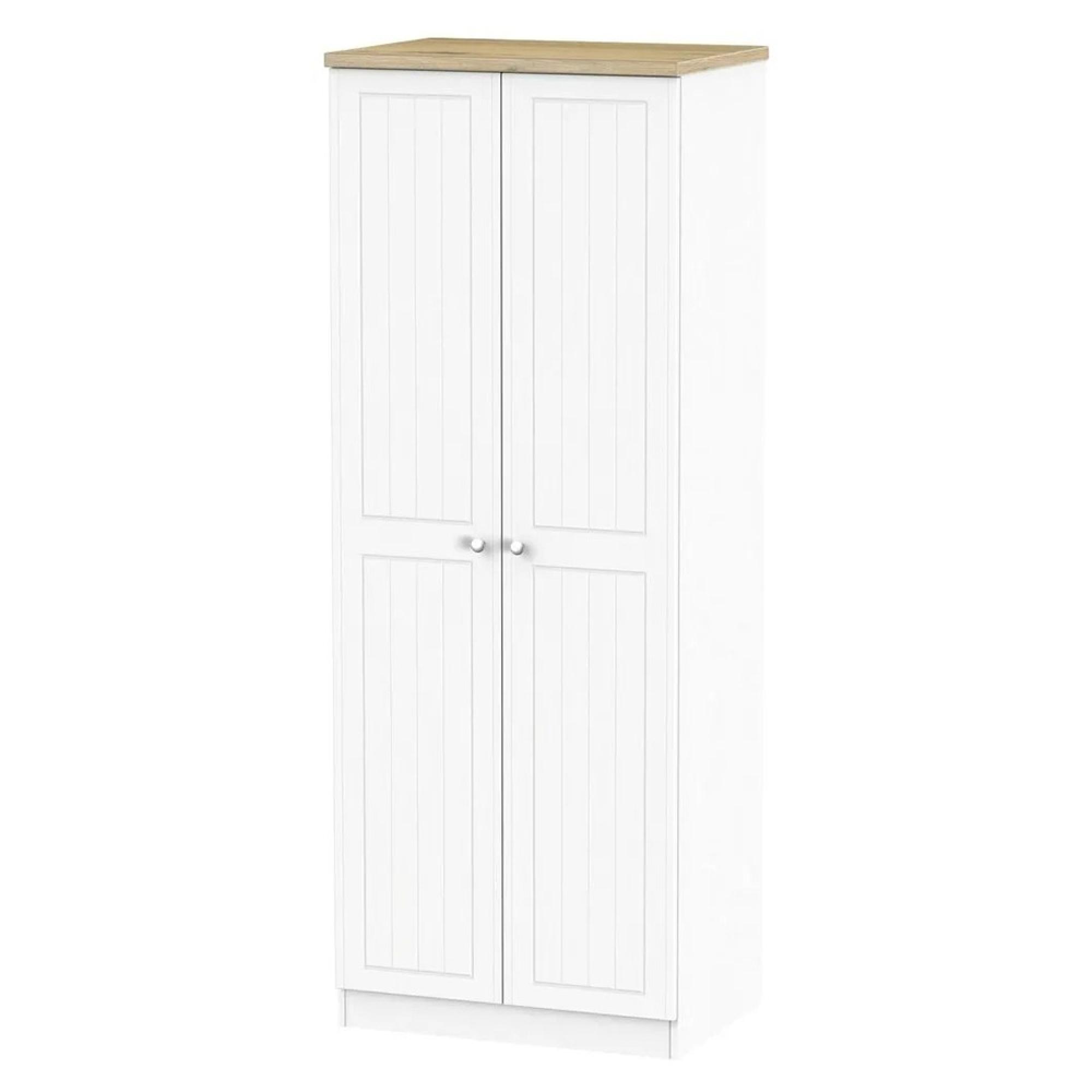 Vienna Wardrobe - 2 Door - Plain - Tall - Porcelain