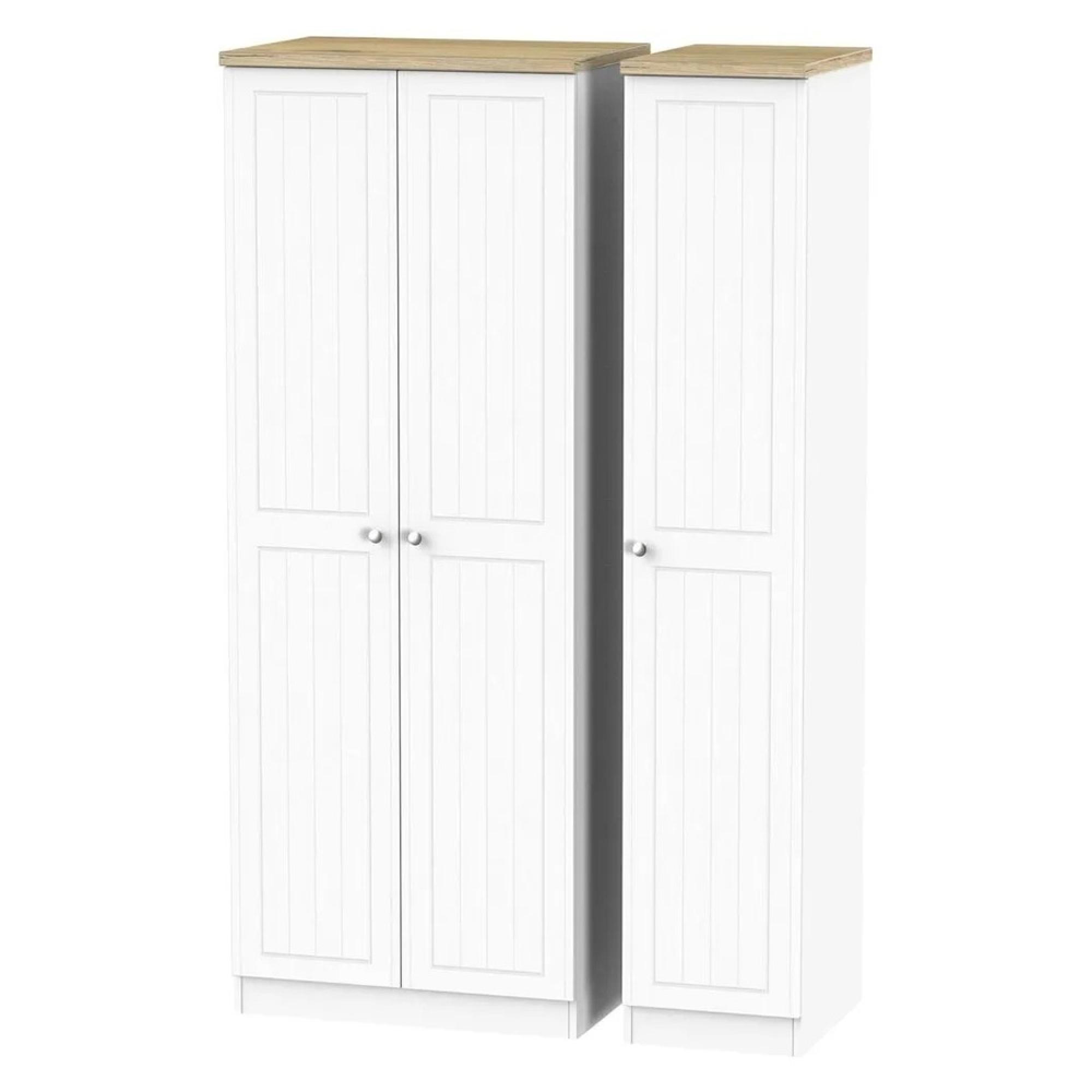 Vienna Wardrobe - 3 Door - Tall - Triple - Porcelain