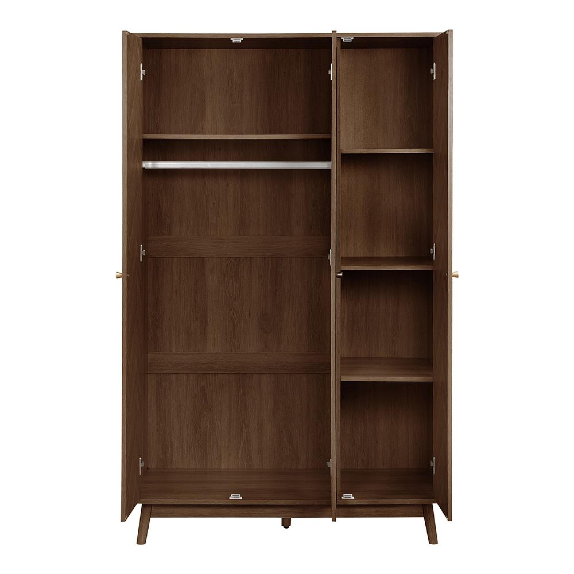 Herringford Mirror Wardrobe - 3 Door - Walnut