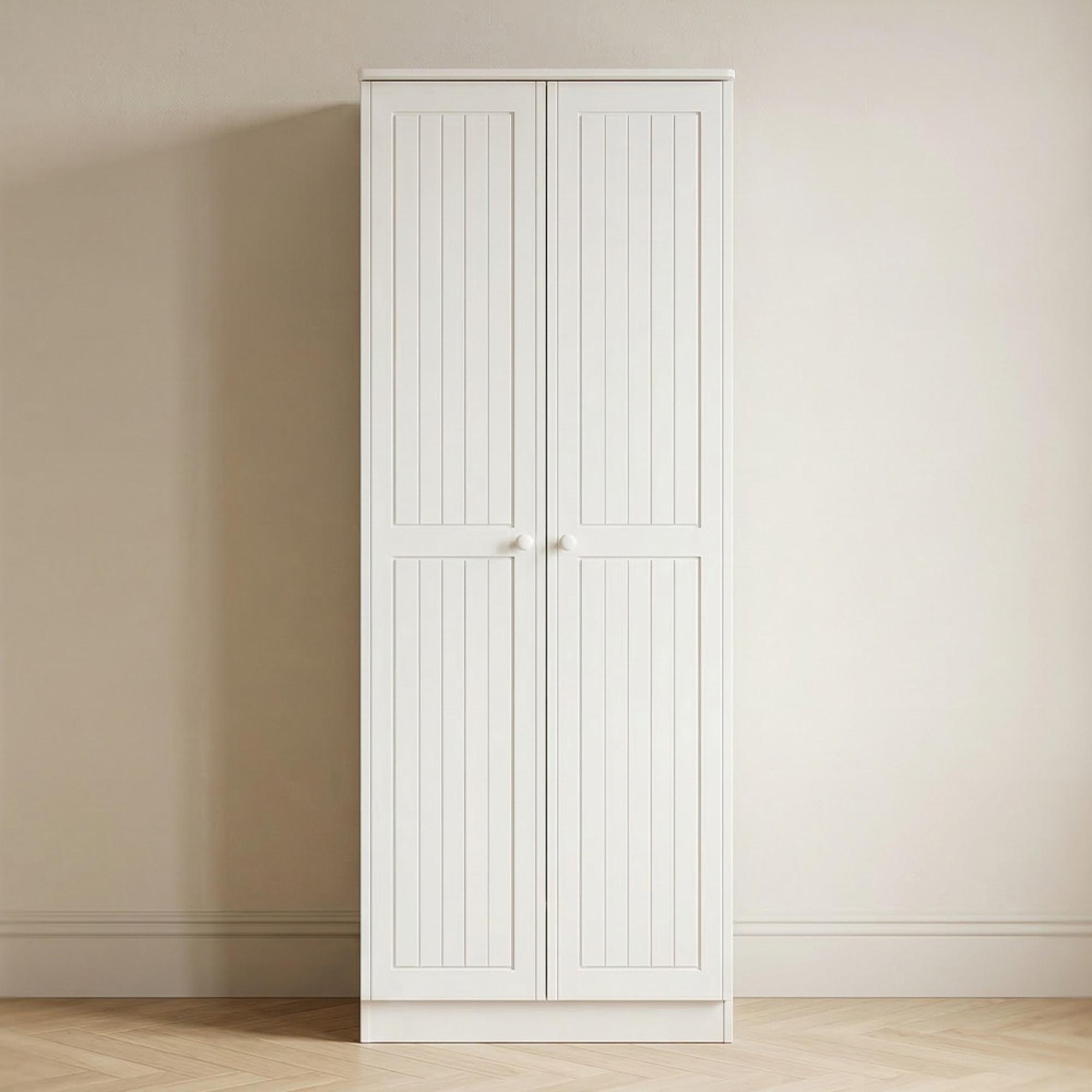 Warwick Wardrobe - 2 Door - Plain - Tall - White