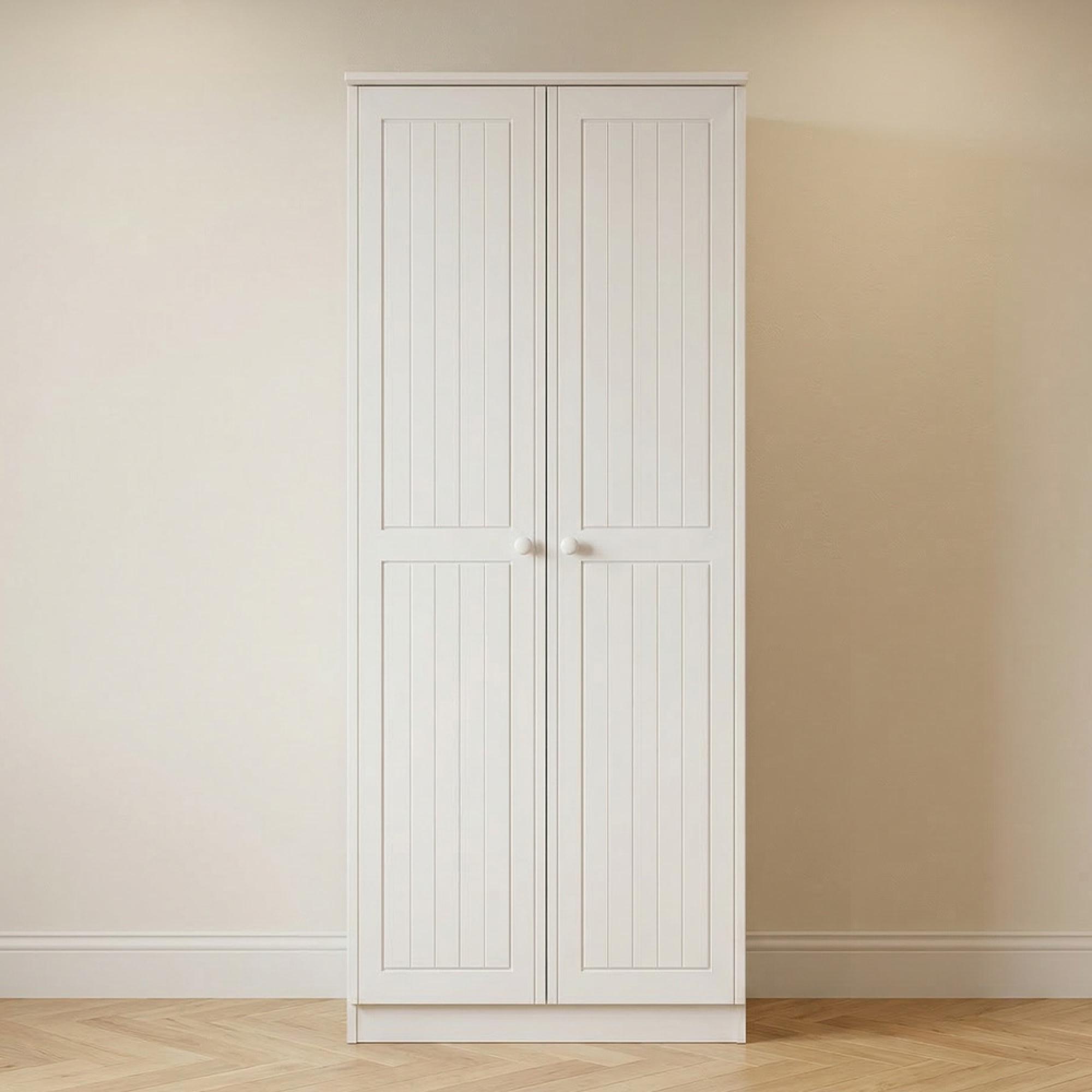 Warwick Wardrobe - 2 Door - Plain - White