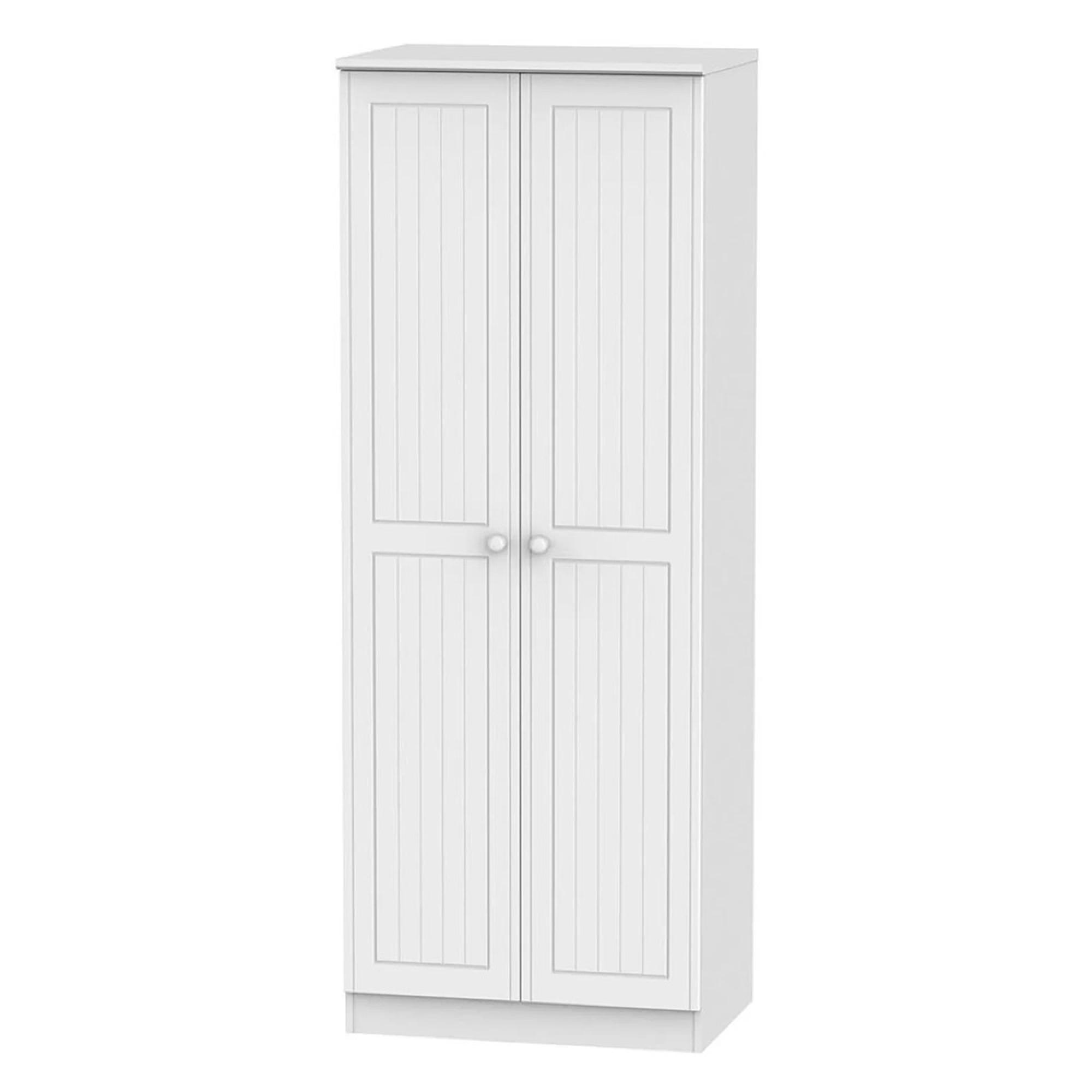 Warwick Wardrobe - 2 Door - Plain - Tall - White